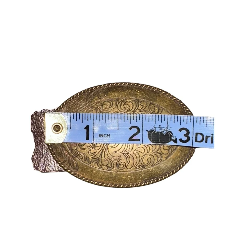 Tommy Hilfiger‎ Brown Brass Buckle Leather Belt